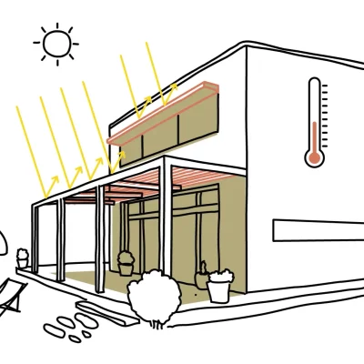 maison passive en été apports solaires été protections solaires construire une maison passive comportement d'été d'une maison